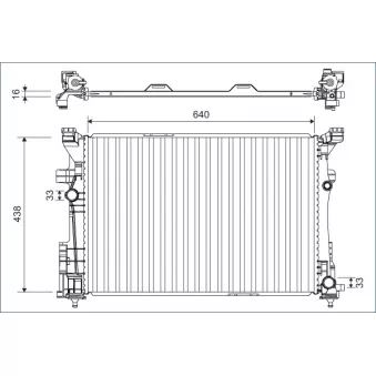 Radiateur, refroidissement du moteur DENSO DRM17054