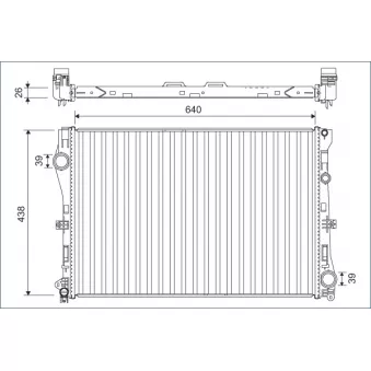 Radiateur, refroidissement du moteur VALEO 701142 pour MERCEDES-BENZ CLASSE E E 200 4-matic - 184cv