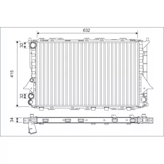 Radiateur, refroidissement du moteur VALEO 701170 pour AUDI A6 1.8 - 125cv