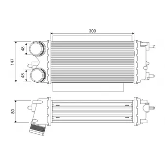 Intercooler, échangeur VALEO OEM FT766K775BA