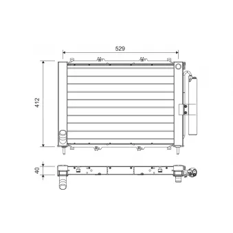 Condenseur, climatisation VALEO 822714 pour RENAULT KANGOO 1.5 DCI - 82cv