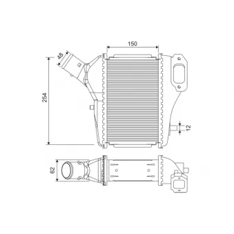 Intercooler, échangeur VALEO OEM 19710RSXG010M1