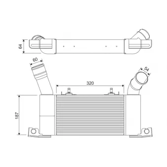 Intercooler, échangeur VALEO OEM 1530a052