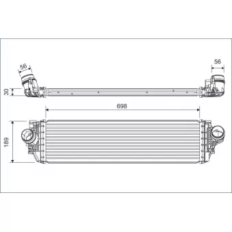 Intercooler, échangeur VALEO 822929