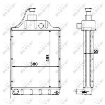 Radiateur, refroidissement du moteur NRF OEM 1669650M94