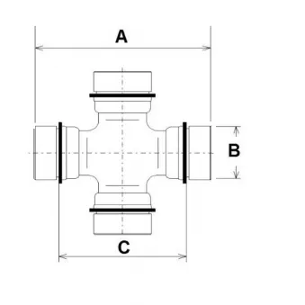 Joint, arbre longitudinal GKN U187