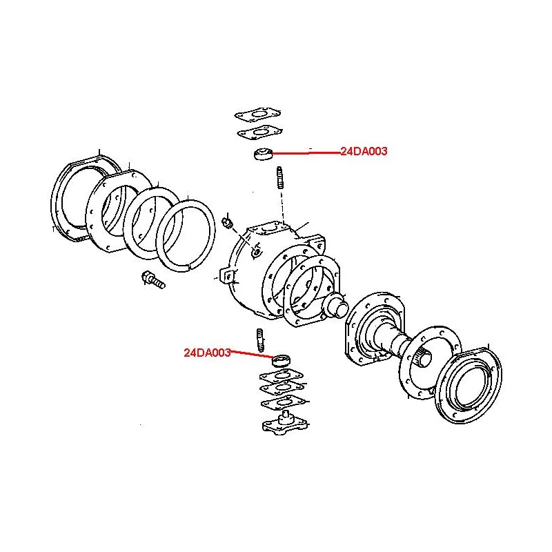 Coussinet, fusée d'essieu RED-LINE 24DA003 - Visuel 1