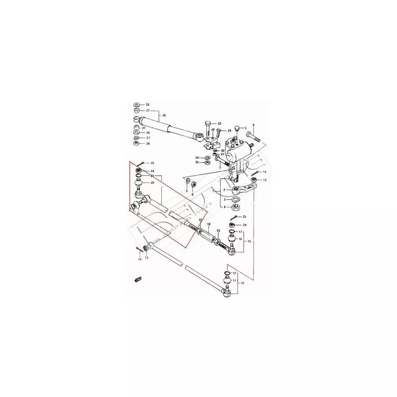 Barre de direction avant droit RED-LINE 40SZ005 - Visuel 2
