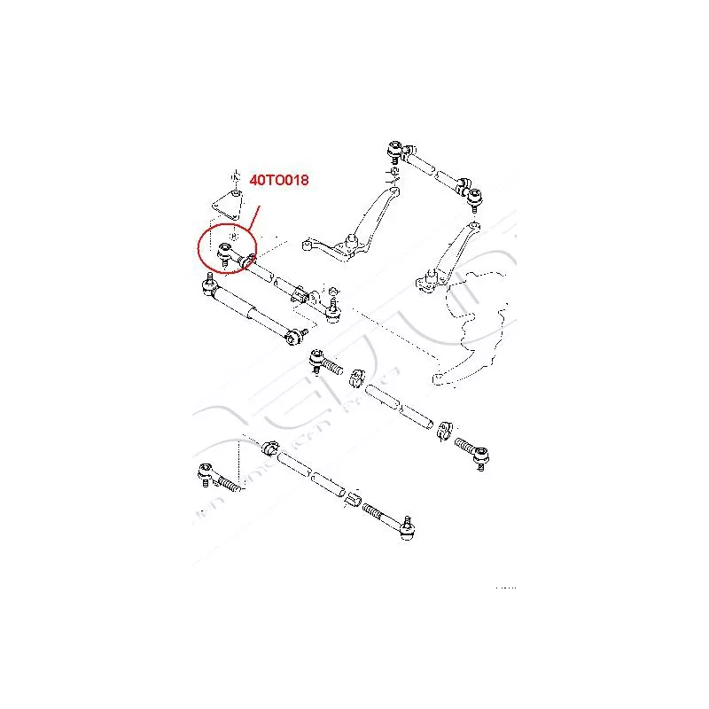 Rotule de barre de connexion avant droit RED-LINE 40TO018 - Visuel 1