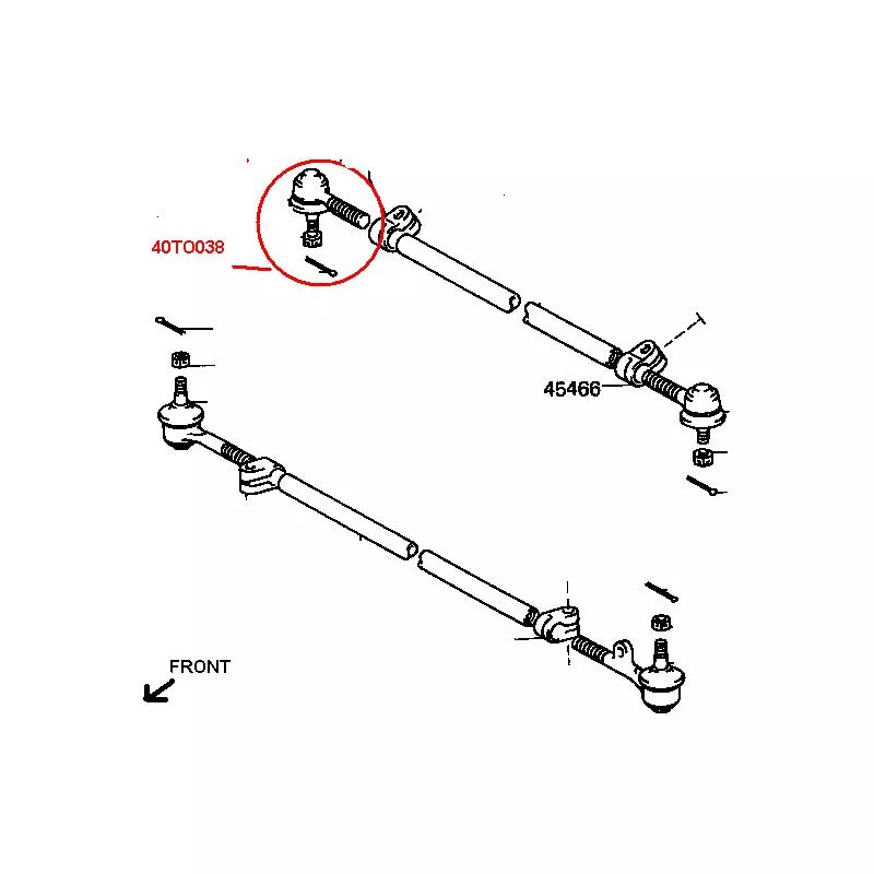 Rotule de barre de connexion RED-LINE 40TO038 - Visuel 1