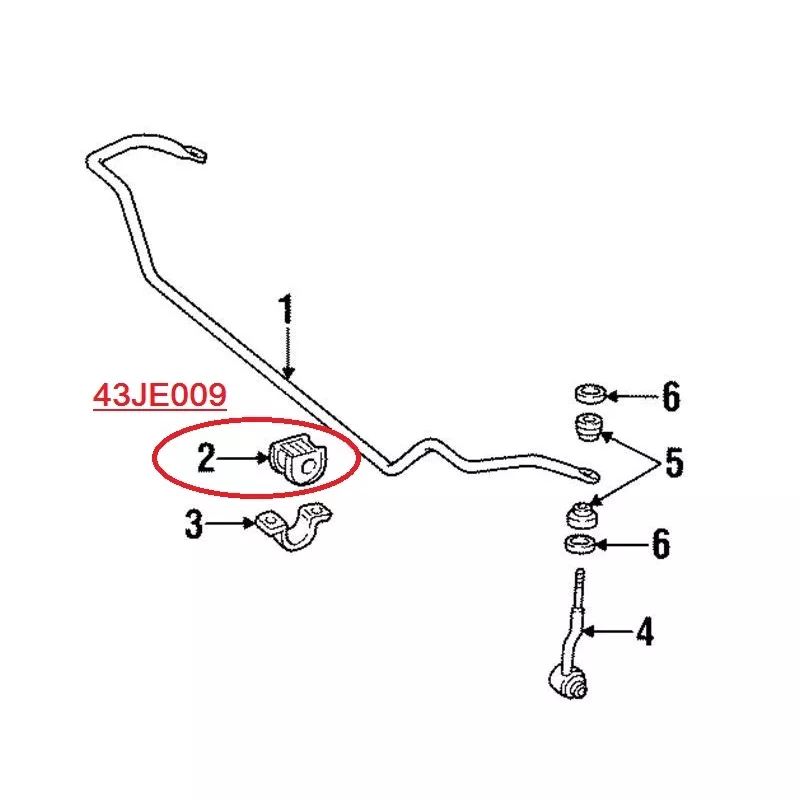 Coussinet de palier, stabilisateur RED-LINE 43JE009 - Visuel 1