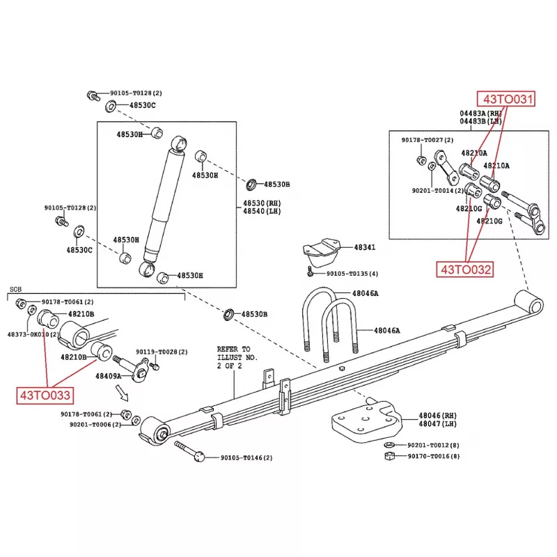 Coussinet de palier, ressort à lames RED-LINE 43TO031 - Visuel 1