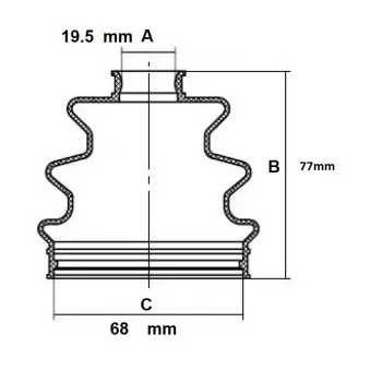Soufflets de cardan avant RED-LINE OEM MB297573
