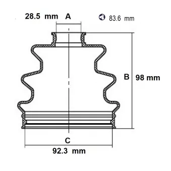 Soufflets de cardan avant RED-LINE OEM C97DAJG72B