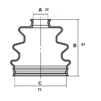 Soufflets de cardan avant RED-LINE OEM 4413460A00
