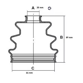Soufflets de cardan avant RED-LINE OEM 044380H011