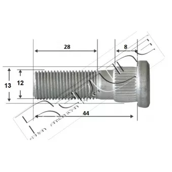 Boulon, jambe d'essieu RED-LINE OEM 40222ha00a