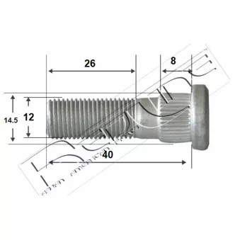 Boulon, jambe d'essieu RED-LINE OEM 28365fe001