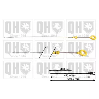 Jauge de niveau d'huile QUINTON HAZELL QOD169 pour RENAULT LAGUNA 2.0 16V - 140cv