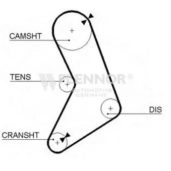 Courroie de distribution FLENNOR [4042]