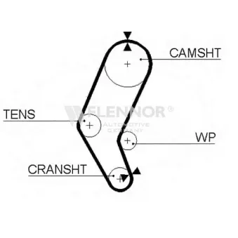 Courroie de distribution FLENNOR [4390]