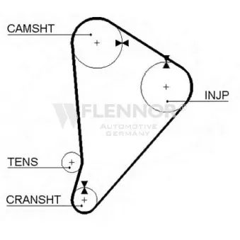 FLENNOR 4933 - Courroie de distribution