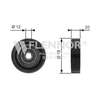 FLENNOR FS99401 - Poulie-tendeur, courroie trapézoïdale à nervures