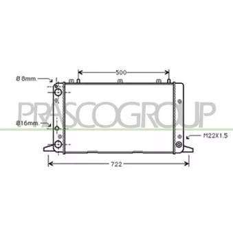 PRASCO AD013R015 - Radiateur, refroidissement du moteur