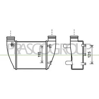 Intercooler, échangeur PRASCO AD022N009