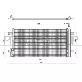 PRASCO AD124C001 - Condenseur, climatisation
