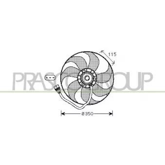 PRASCO AD200F008 - Ventilateur, refroidissement du moteur
