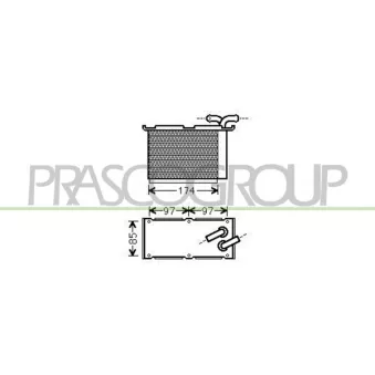 Intercooler, échangeur PRASCO OEM 03F145749C