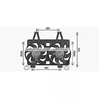 Ventilateur, refroidissement du moteur PRASCO [AL7527]