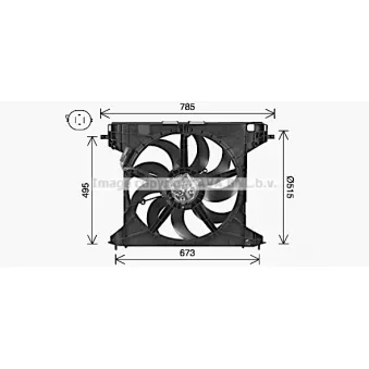 PRASCO AL7528 - Ventilateur, refroidissement du moteur