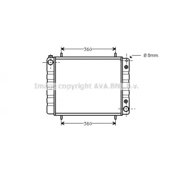 PRASCO AUA2084 - Radiateur, refroidissement du moteur