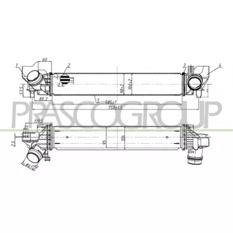 Intercooler, échangeur PRASCO BM250N001