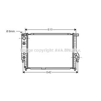 Radiateur, refroidissement du moteur PRASCO [BW2136]