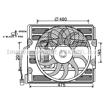 Ventilateur, refroidissement du moteur PRASCO [BW7526]