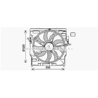 PRASCO BW7565 - Ventilateur, refroidissement du moteur