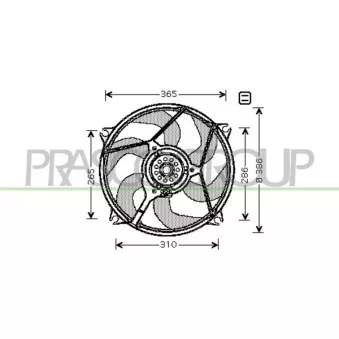 PRASCO CI715F002 - Ventilateur, refroidissement du moteur