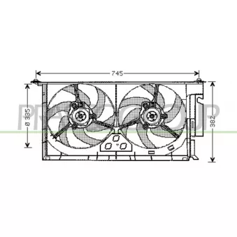 Ventilateur, refroidissement du moteur PRASCO OEM 125474