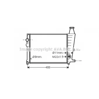 PRASCO CN2013 - Radiateur, refroidissement du moteur