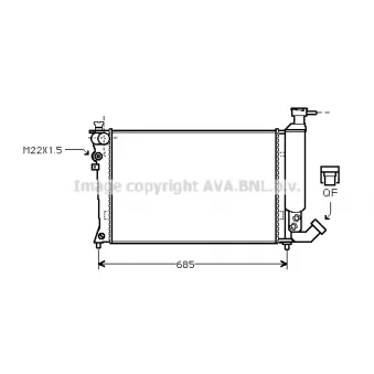 PRASCO CN2057 - Radiateur, refroidissement du moteur