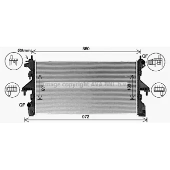 Radiateur, refroidissement du moteur PRASCO [CN2320]