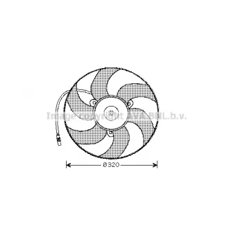 Ventilateur, refroidissement du moteur PRASCO [CN7519]