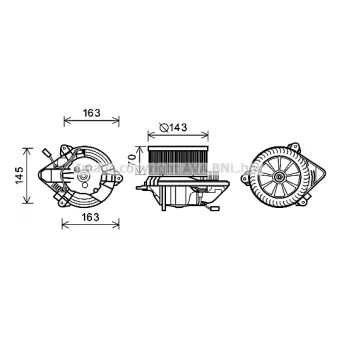 PRASCO CN8506 - Moteur électrique, pulseur d'air habitacle