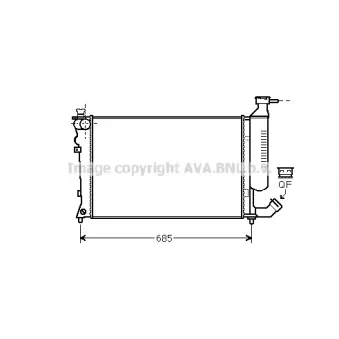 PRASCO CNA2259 - Radiateur, refroidissement du moteur