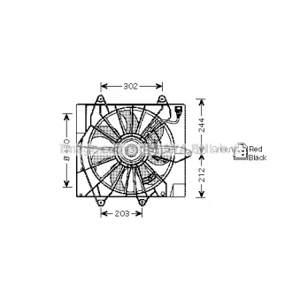 Ventilateur, refroidissement du moteur PRASCO [CR7512]