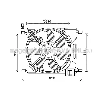 PRASCO CT7501 - Ventilateur, refroidissement du moteur