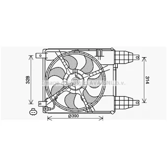 PRASCO CT7504 - Ventilateur, refroidissement du moteur